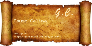 Gausz Celina névjegykártya
